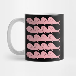 Kawaii Cute Seal Colony, Pink Seals Mug